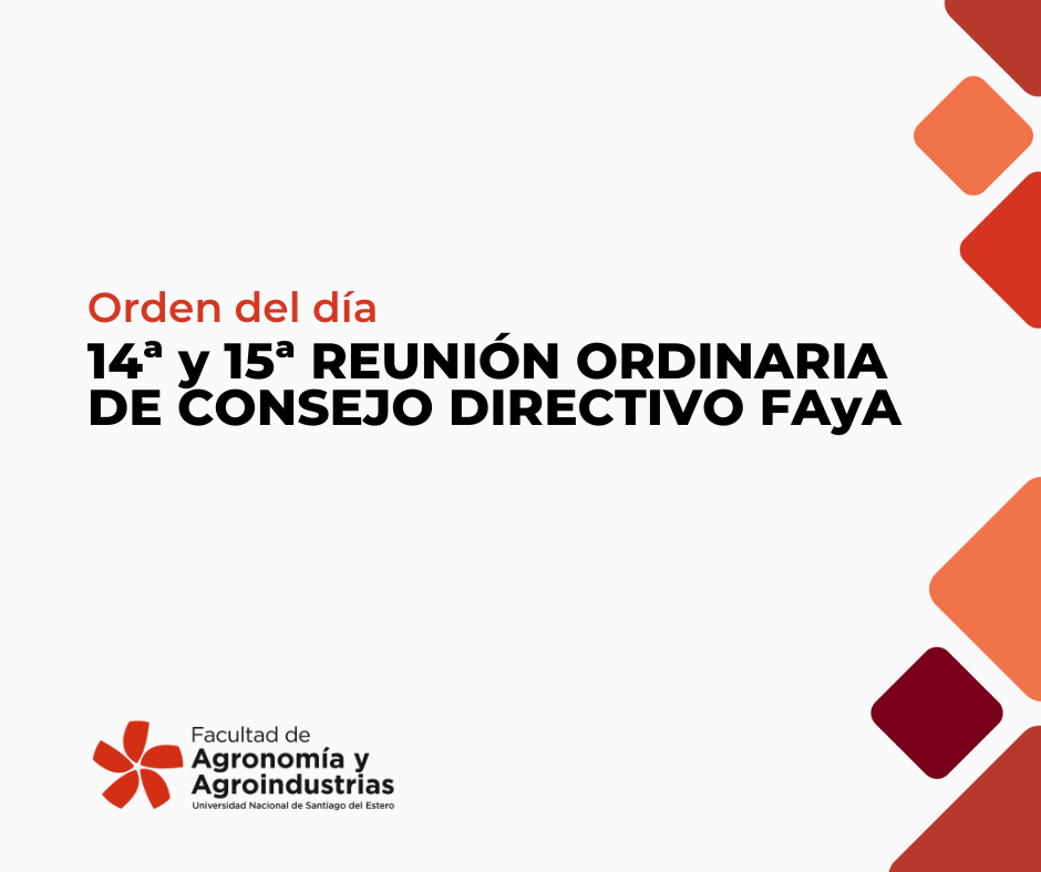 14ª y 15ª REUNIÓN ORDINARIA DE CONSEJO DIRECTIVO FAyA