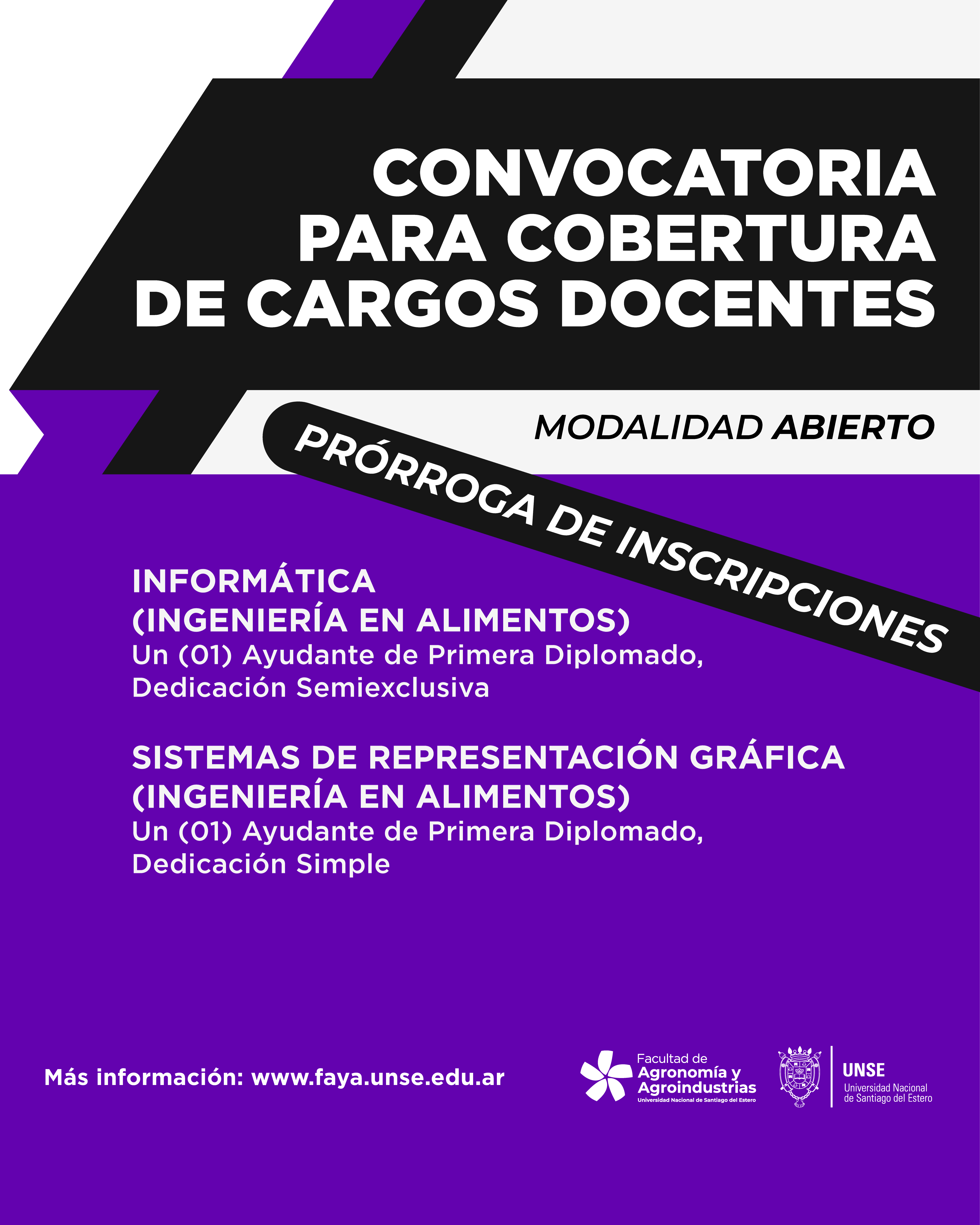 PRÓRROGA INSCRIPCIÓN A CONCURSOS