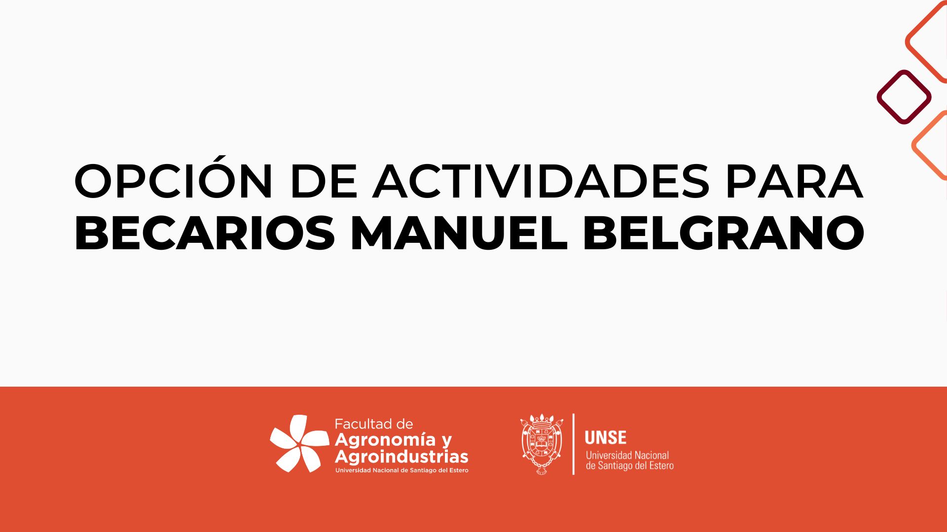 OPCIÓN DE ACTIVIDADES PARA BECARIOS MANUEL BELGRANO
