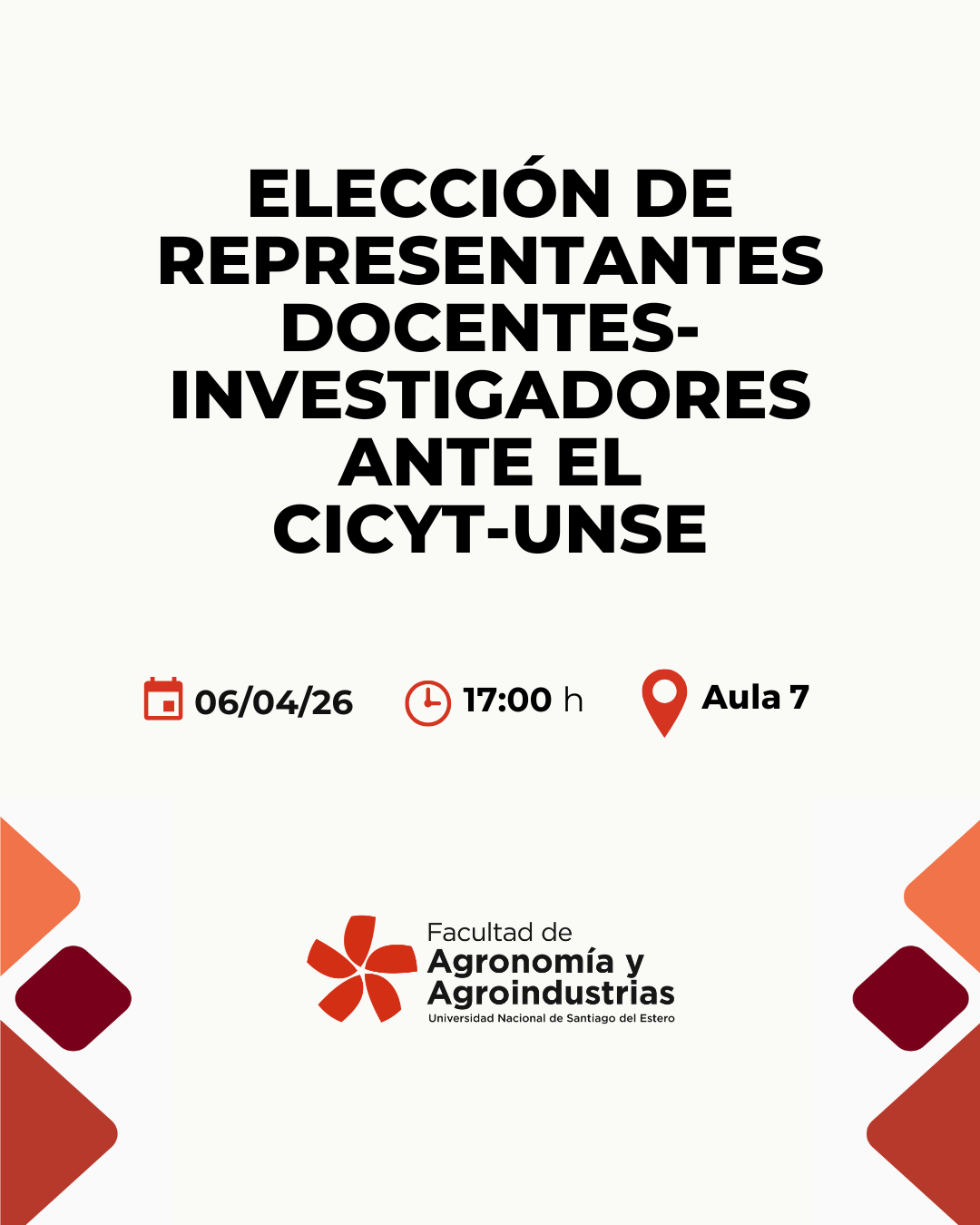 Elección de Representantes Docentes-Investigadores ante el CICyT-UNSE