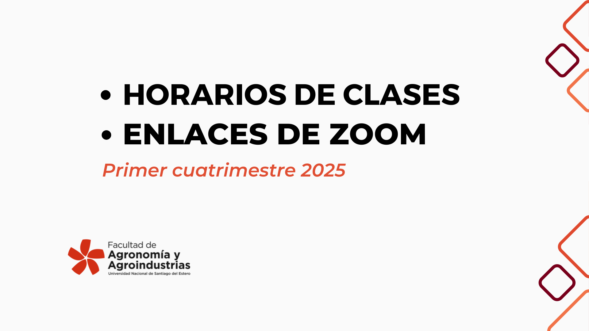 HORARIOS y ENLACES DE ZOOM – CLASES 1° CUATRIMESTRE – 2025