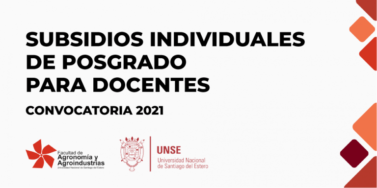SUBSIDIOS INDIVIDUALES DE POSGRADO PARA DOCENTES - CONVOCATORIA 2021 ...